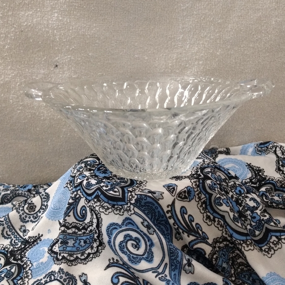 Vintage Inghon Clear Honeycomb Pattern by Indiana Glass Candy Dish - Picture 3 of 9